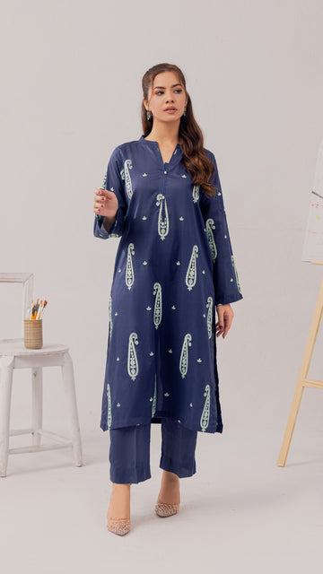 1 Piece - EMBROIDERED LAWN SHIRT PEV2-6