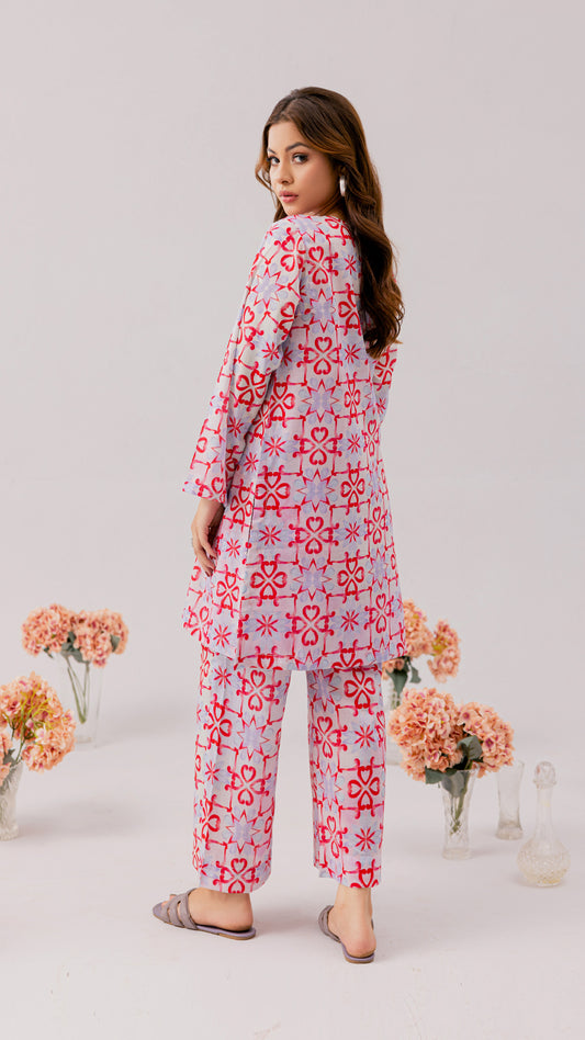 2 Piece - Printed Lawn - RTW PCV2-48