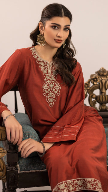 2 Piece - Embroidered Chambray -EMB-PV7-04