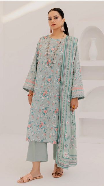 3 Piece - Embroidered Lawn - DYV1- 3
