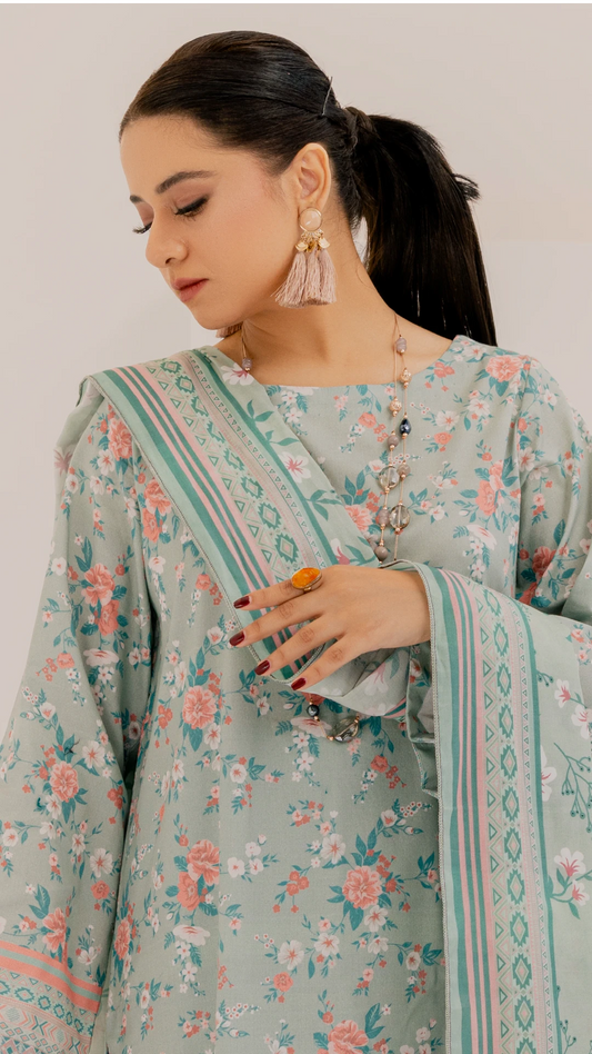 3 Piece - Embroidered Lawn - DYV1- 3