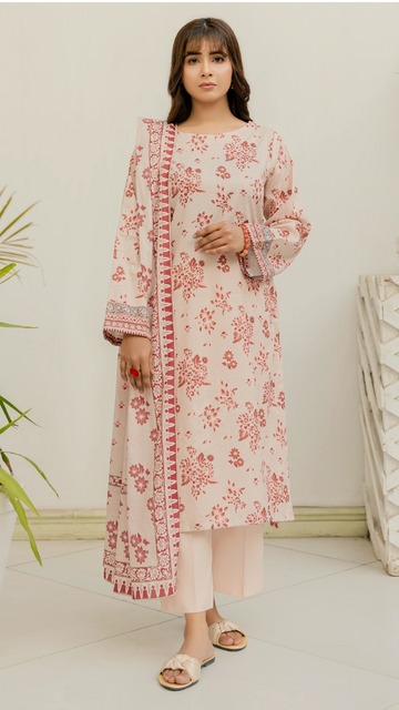 3 Piece - Embroidered Lawn - DYV1- 4
