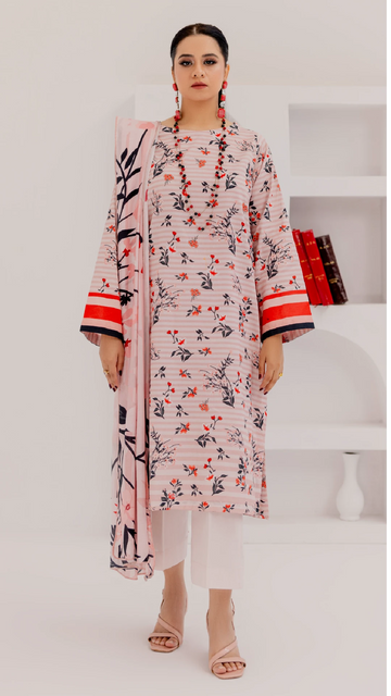 3 Piece - Embroidered Lawn - DYV1- 13