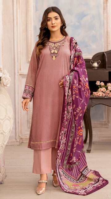 3 Piece - Embroidered Lawn - CLV2 - 16