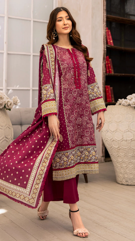3 Piece - Embroidered Lawn - CLV2 - 17