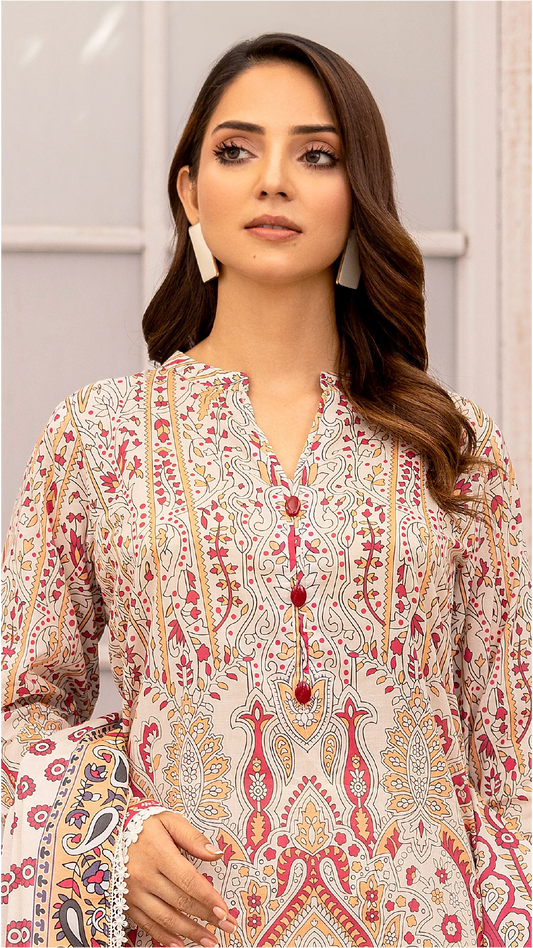 3 Piece - Embroidered Lawn - SGV2 - 12