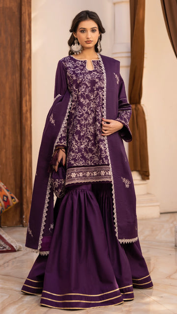 3 Piece - Embroidered Lawn - EMBV6-03