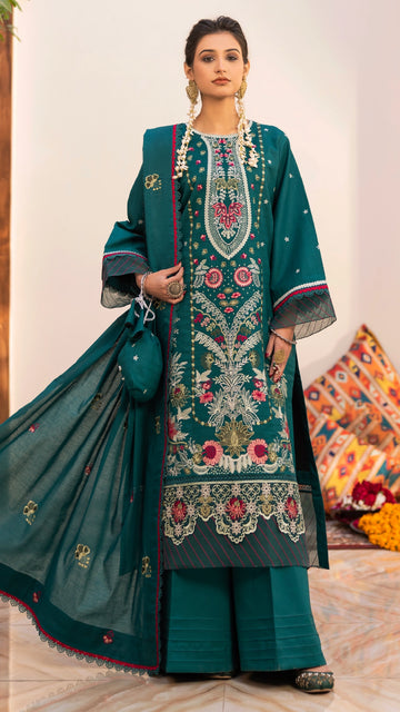 3 Piece - Embroidered Lawn - EMBV6-04