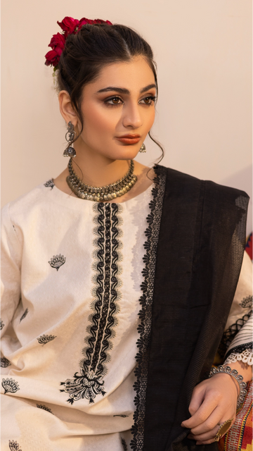 3 Piece - Embroidered Lawn - EMBV6-06