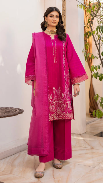 3 Piece - Embroidered Lawn - EMBV6-07