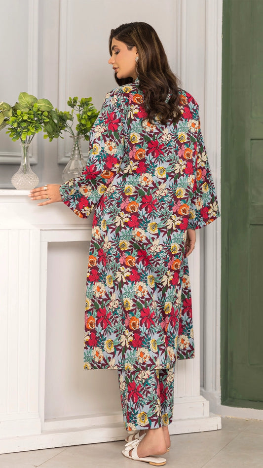 2 Piece - Digital Printed Lawn - PC-V5-09