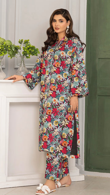 2 Piece - Digital Printed Lawn - PC-V5-09
