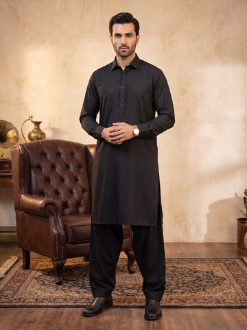 F-Black Stitched (Wrinkle-Free)