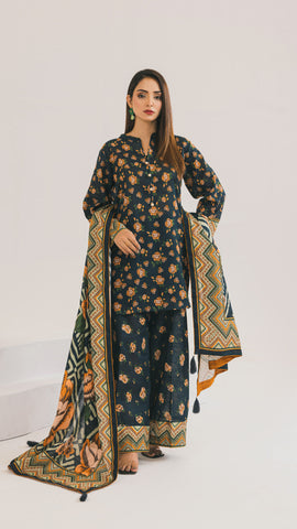 Khaddar Printed Suit- CLV3-04