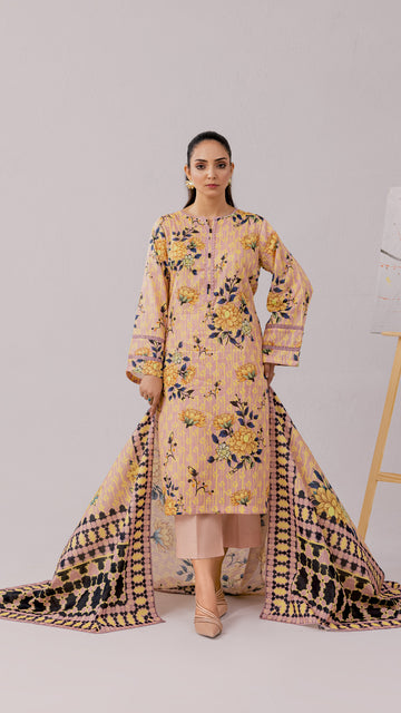 3 PC-Printed Lawn Suit DYV2-25