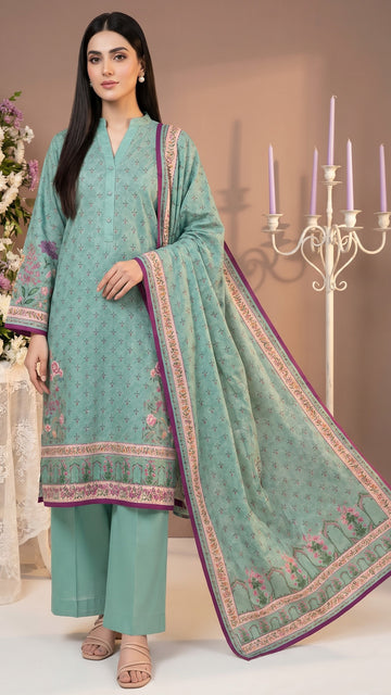 3 Piece- Printed Lawn - DTD-V13-02