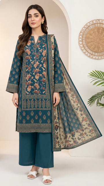 3 Piece- Printed Lawn - DTD-V13-08
