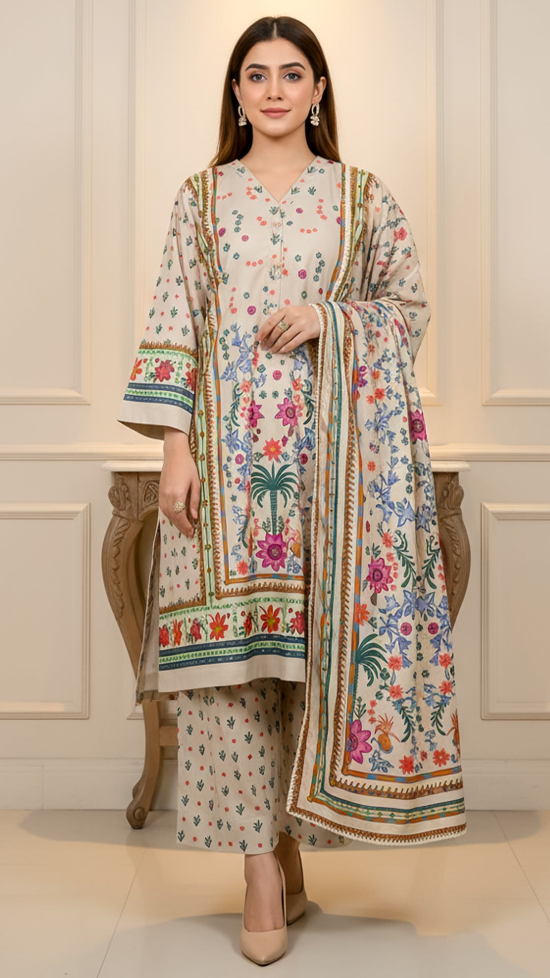 PRINTED ARABIC LINEN-CLV9-20