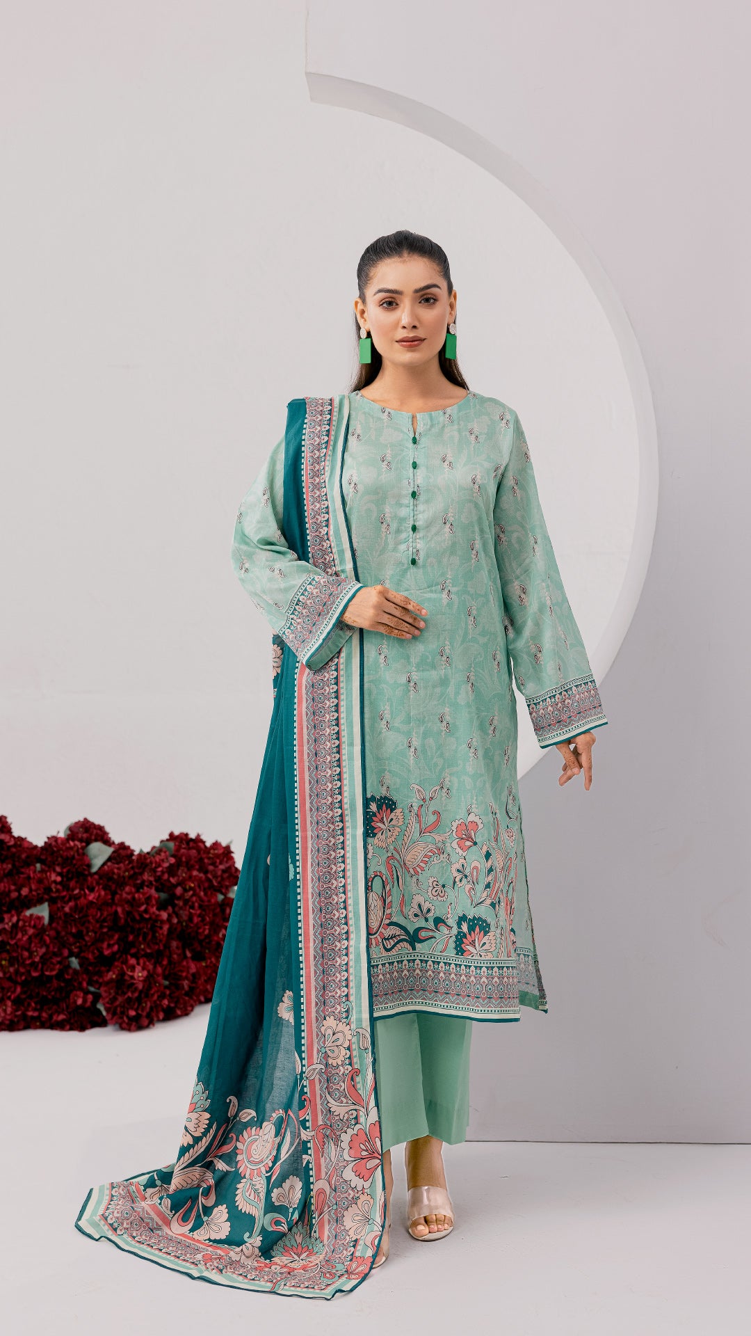 3 PC-Printed Lawn Suit DYV2-22