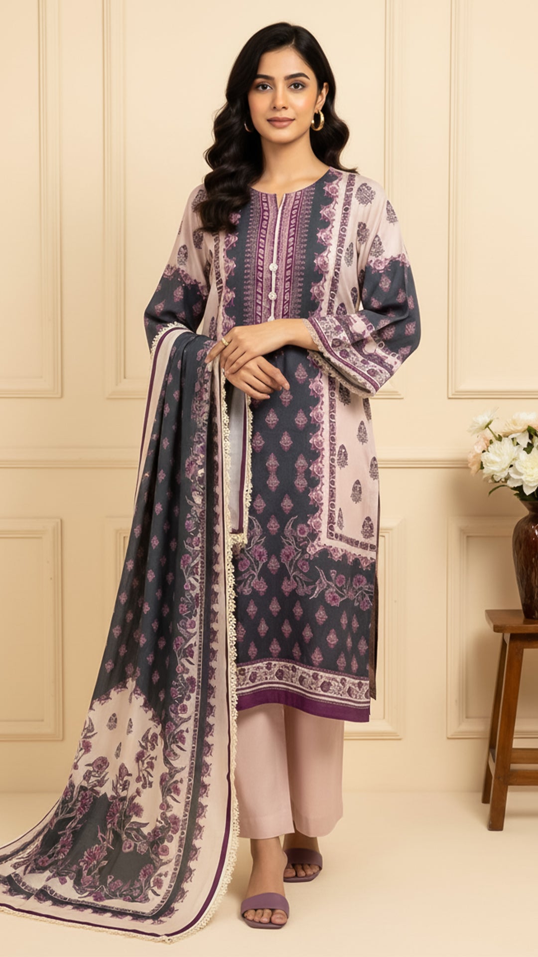 3-Piece Printed Viscose CL-V10-08
