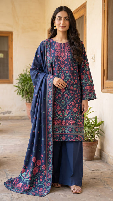 3 Piece-Printed Lawn-SGV16-06
