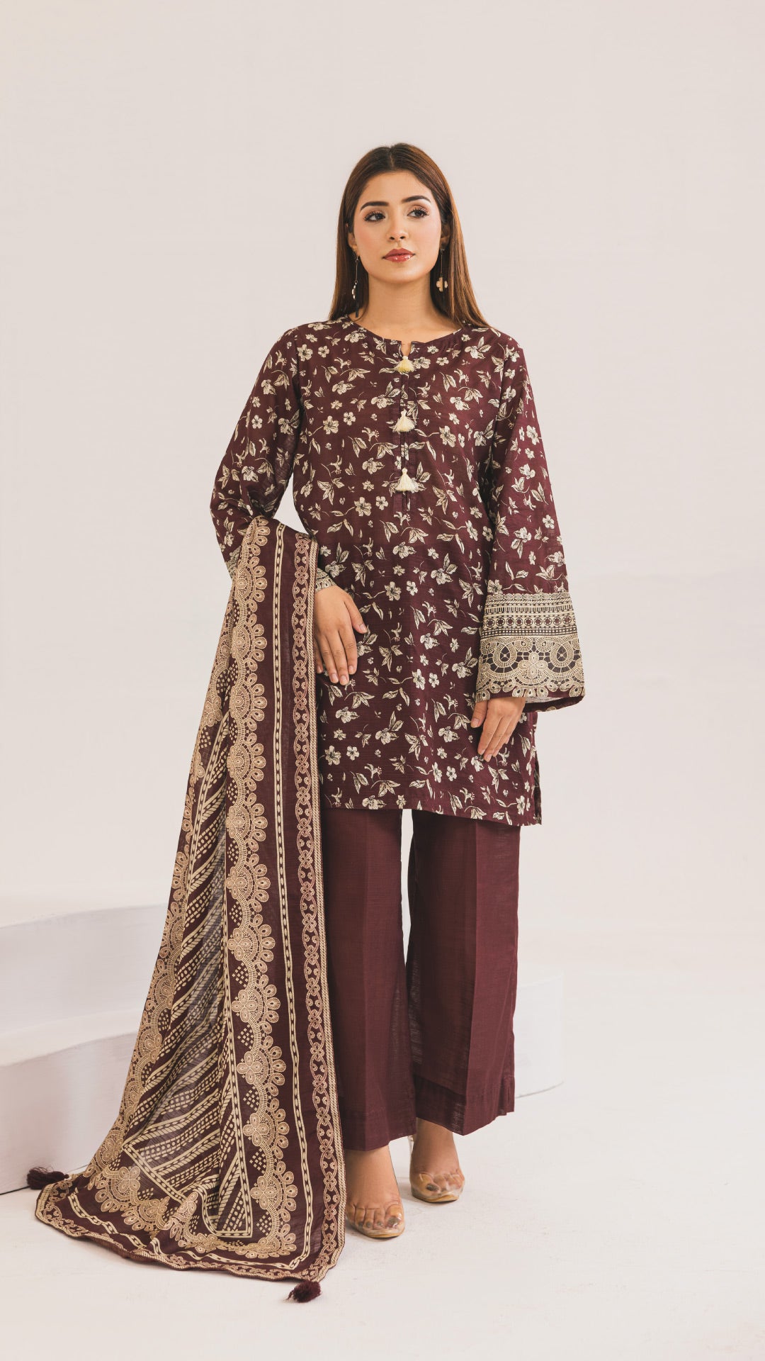 Khaddar Printed Suit- CLV3-03