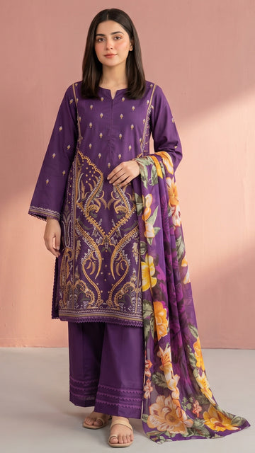 3 Piece - Embroidered Lawn -V14-03