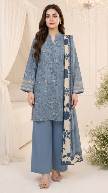 3 Piece- Printed Lawn - DTD-V13-11