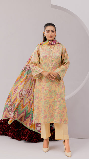 3 PC-Printed Lawn Suit DYV2-13