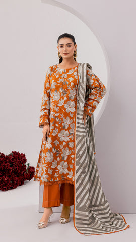 3 PC-Printed Lawn Suit DYV2-17