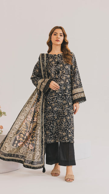 Khaddar Printed Suit- CLV3-07