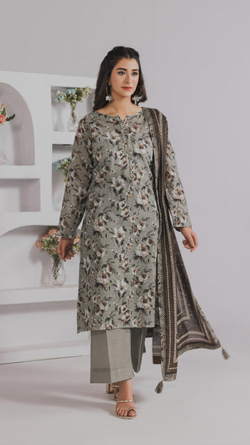 Khaddar Printed Suit- DYV3-11