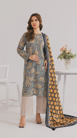 Khaddar Printed Suit- DYV3-05