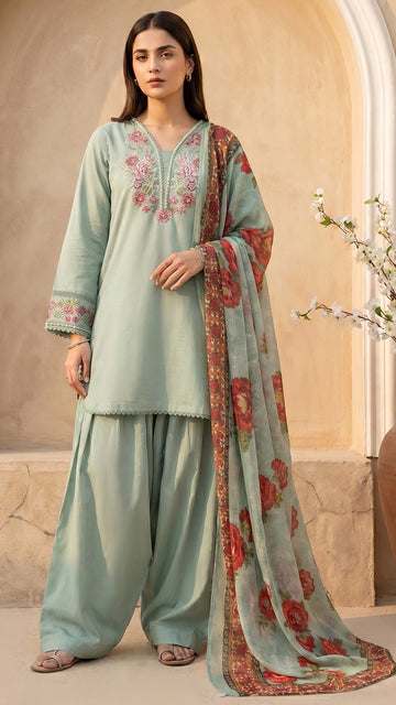 3 Piece - Embroidered Lawn -V14-06