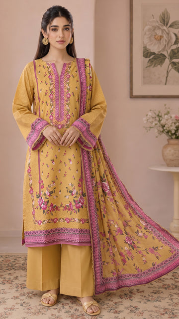 3 Piece-Printed Lawn-CLV14-04