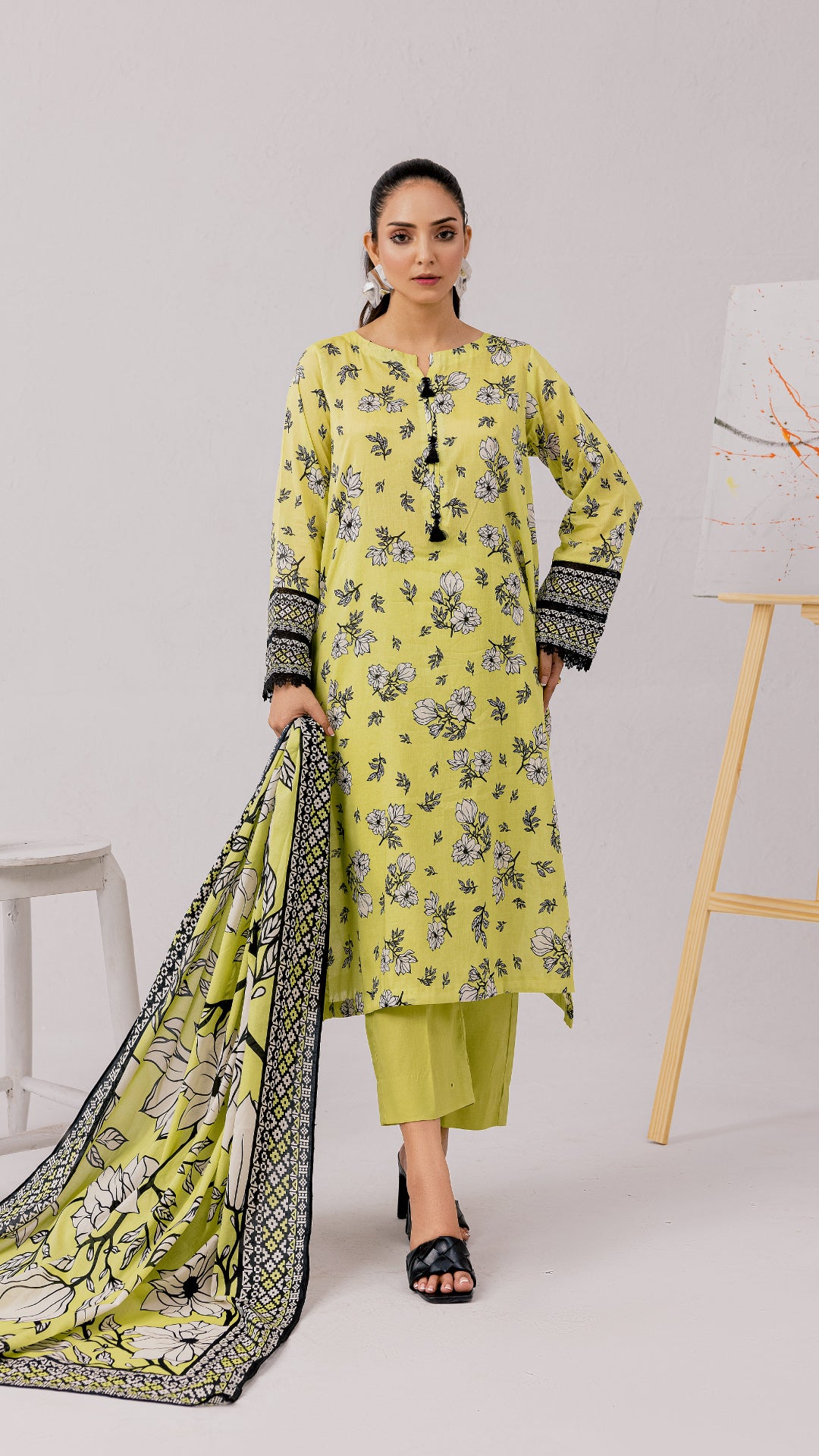 3 PC-Printed Lawn Suit DYV2-19