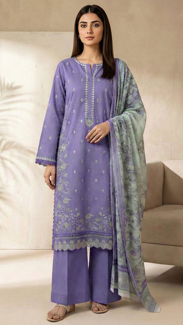 3 Piece - Embroidered Lawn Suit EMB-V13-02