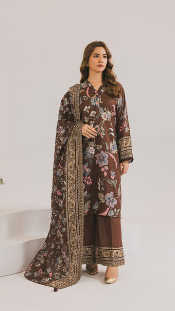 Khaddar Printed Suit- CLV3-06