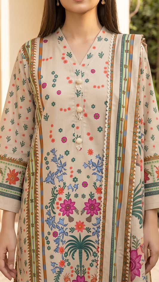 PRINTED ARABIC LINEN-CLV19-04
