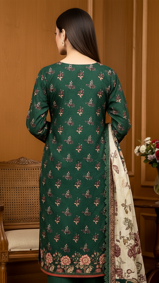 3 Piece - Khaddar Printed Suit- KSG-V11-03