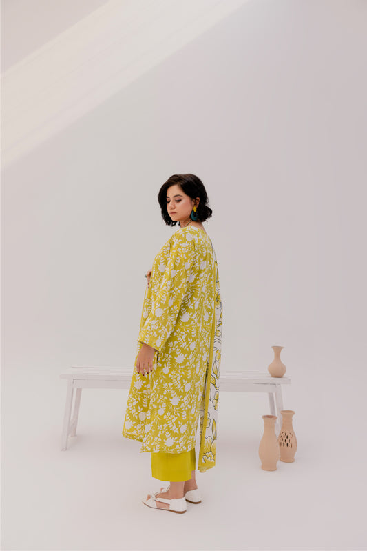 3 PC-Printed Lawn Suit DYV1-1