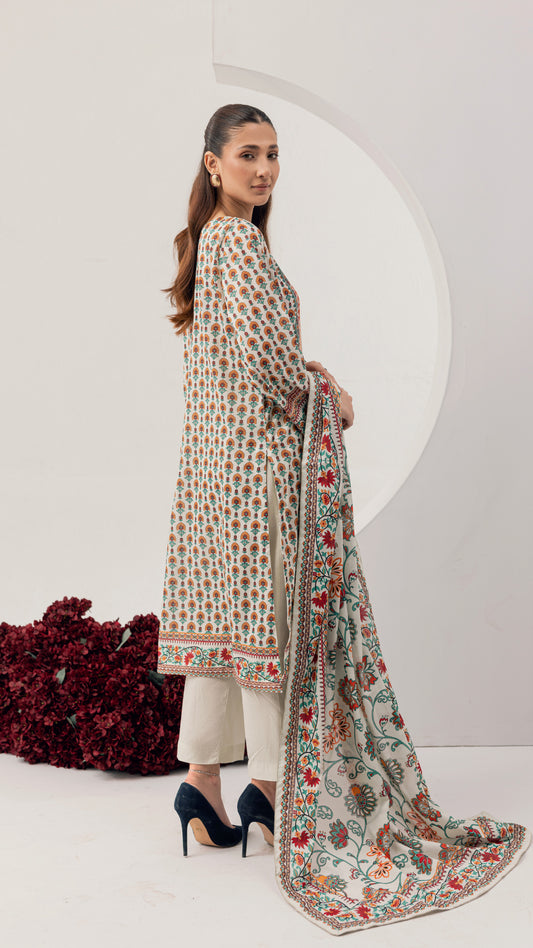 3 PC-Printed Lawn Suit DYV2-15