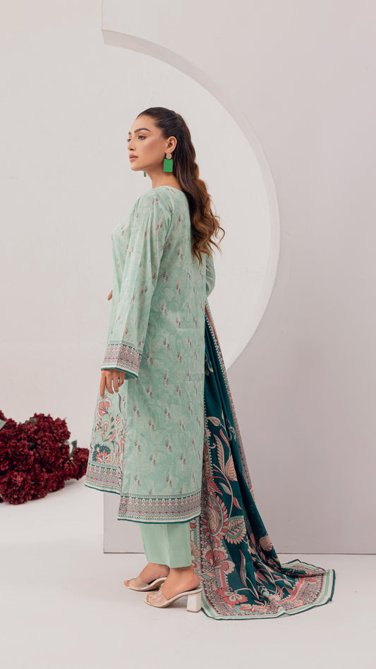 3 PC-Printed Lawn Suit DYV2-22