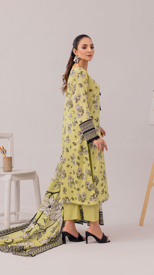 3 PC-Printed Lawn Suit DYV2-19