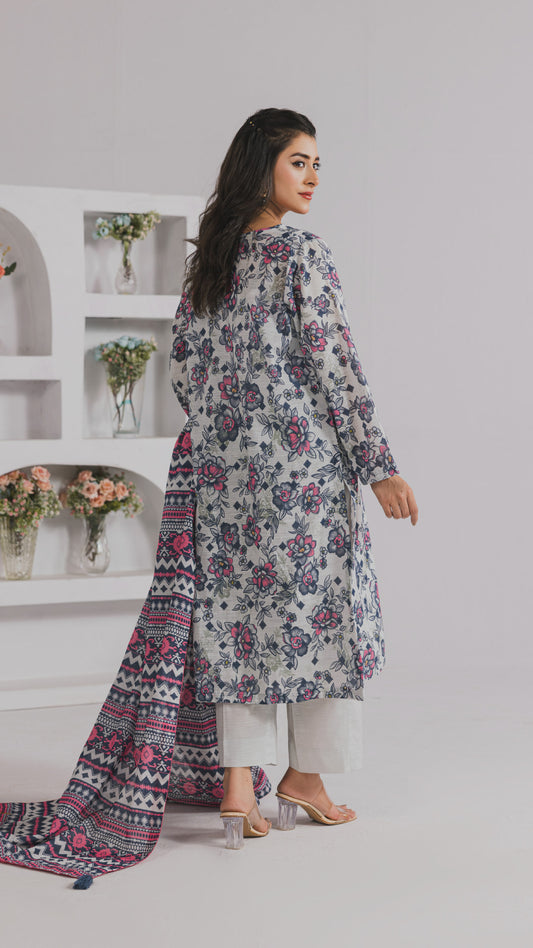 Khaddar Printed Suit- DYV3-03