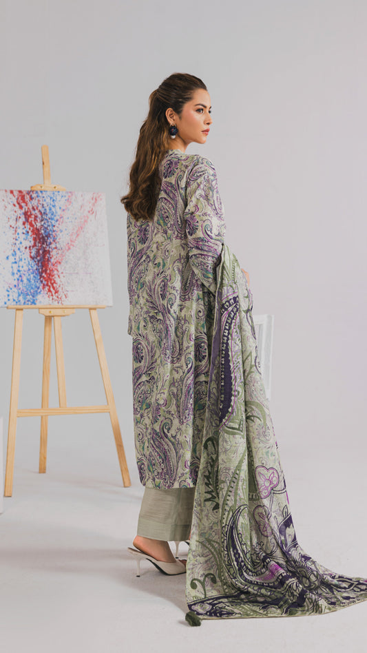 Khaddar Printed Suit- DYV3-10