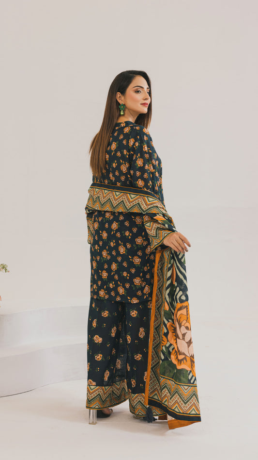 Khaddar Printed Suit- CLV3-04