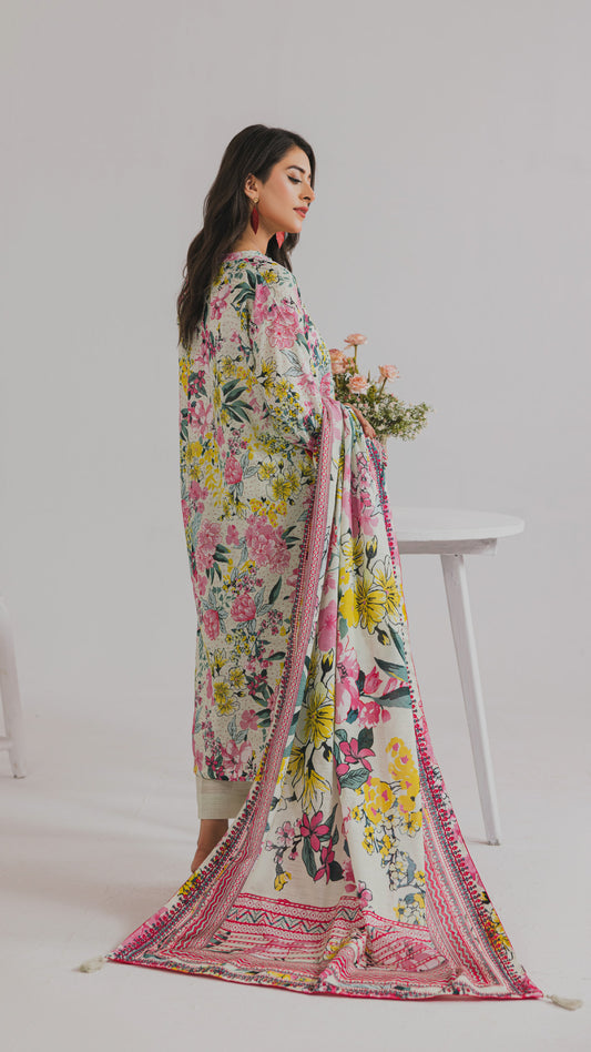 Khaddar Printed Suit- DYV3-13