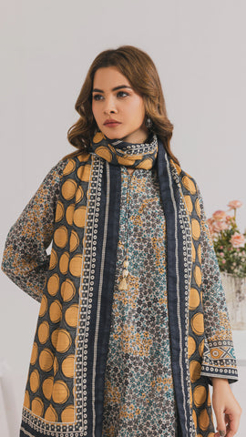 Khaddar Printed Suit- DYV3-05