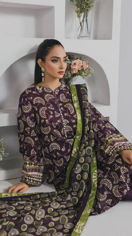 Khaddar Printed Suit- DYV3-09